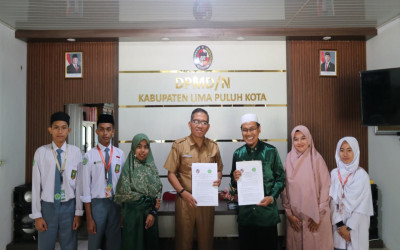 MoU Ponpes Al Kautsar dengan DPMD/N Lima Puluh Kota